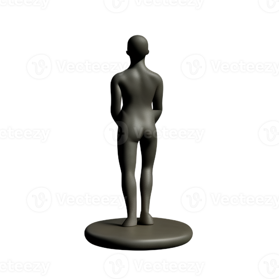 statue 3d rendering icon illustration png