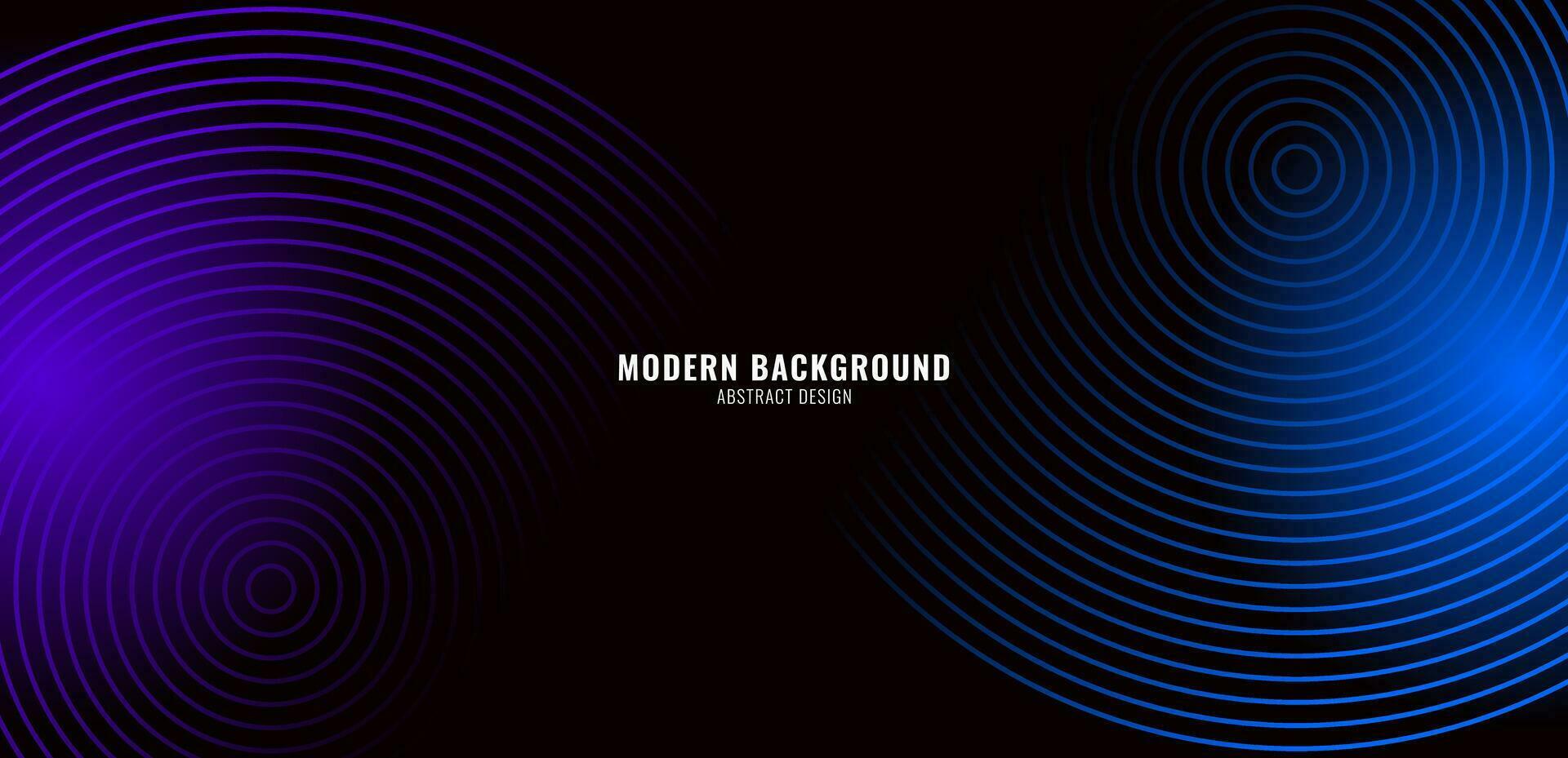 Abstract futuristic technology lines background with purple and blue light effect. Gradient circle line pattern design. Glowing lines vector. Perfect for banner, poster, cover, landing page, etc. vector