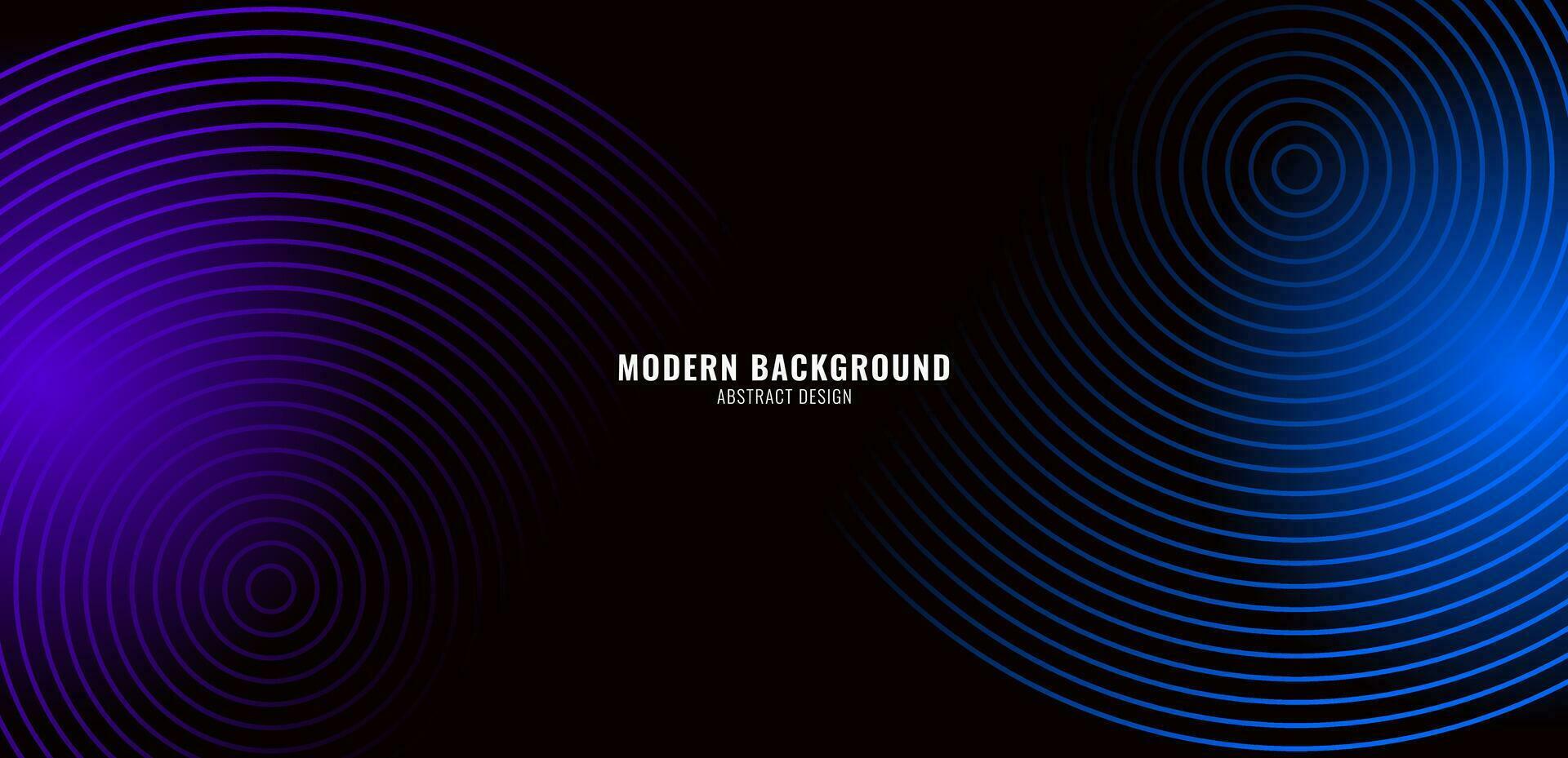 Abstract futuristic technology lines background with purple and blue light effect. Gradient circle line pattern design. Glowing lines vector. Perfect for banner, poster, cover, landing page, etc. vector