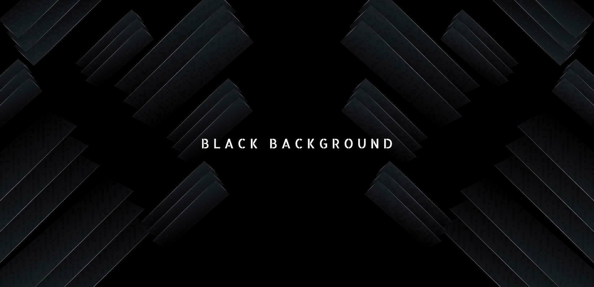 Black premium abstract background with dark geometric shapes. Very suitable for poster, banner, cover, advertisement, wallpaper and futuristic design concept vector