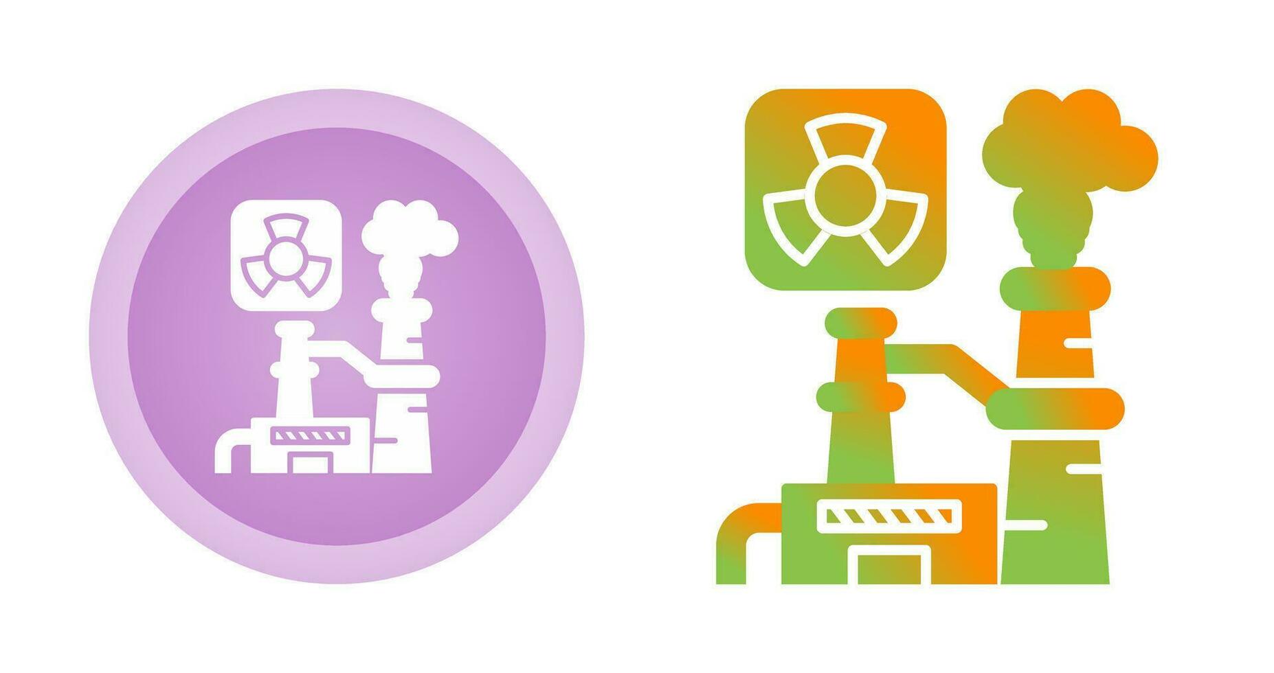 Nuclear Plant Vector Icon