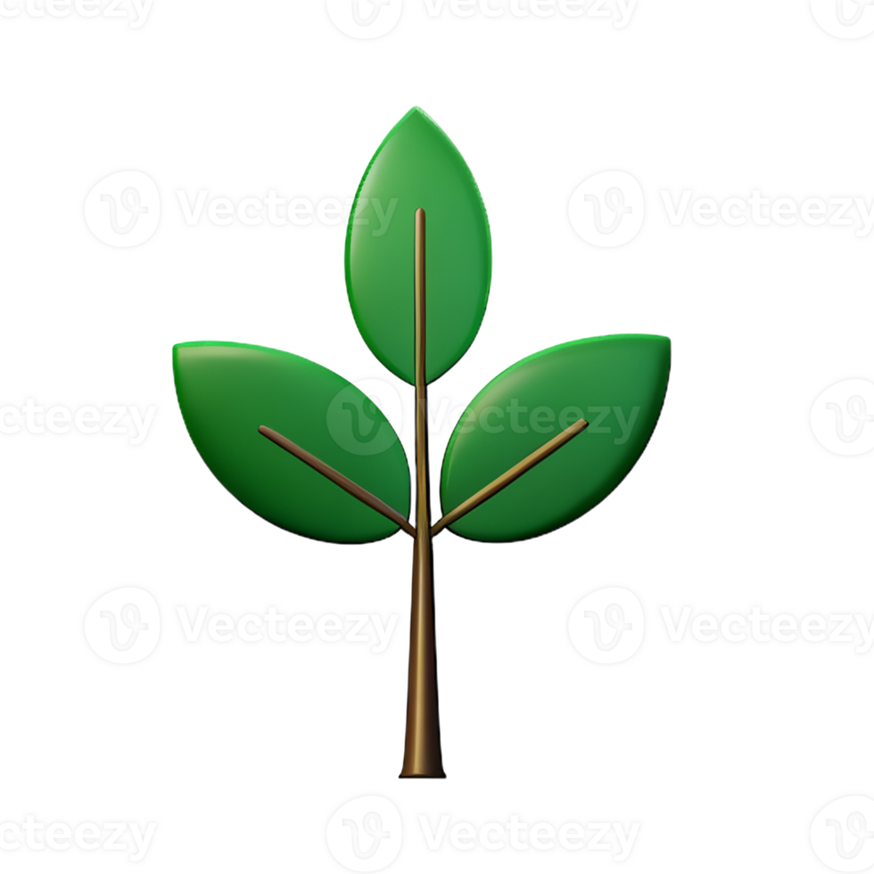 eucalyptus leaves 3d rendering icon illustration png