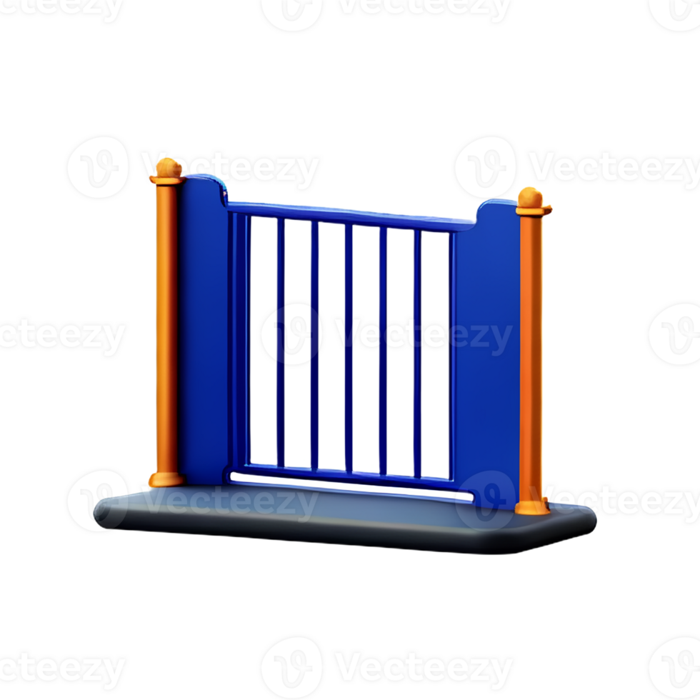 gate 3d rendering icon illustration png