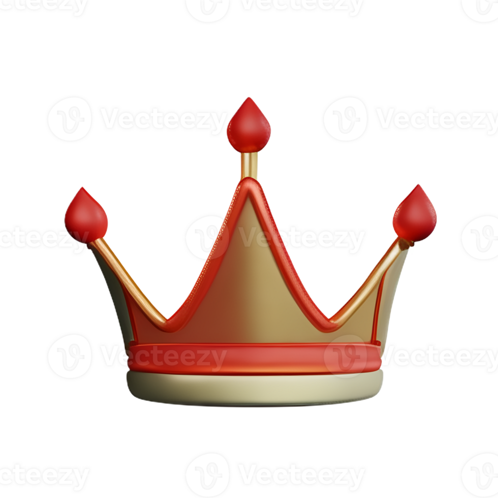 queen crown 3d rendering icon illustration png