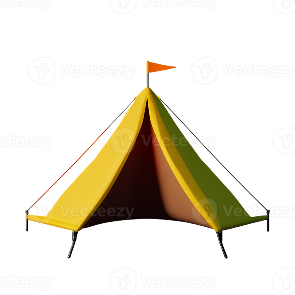 tent 3d rendering icon illustration png