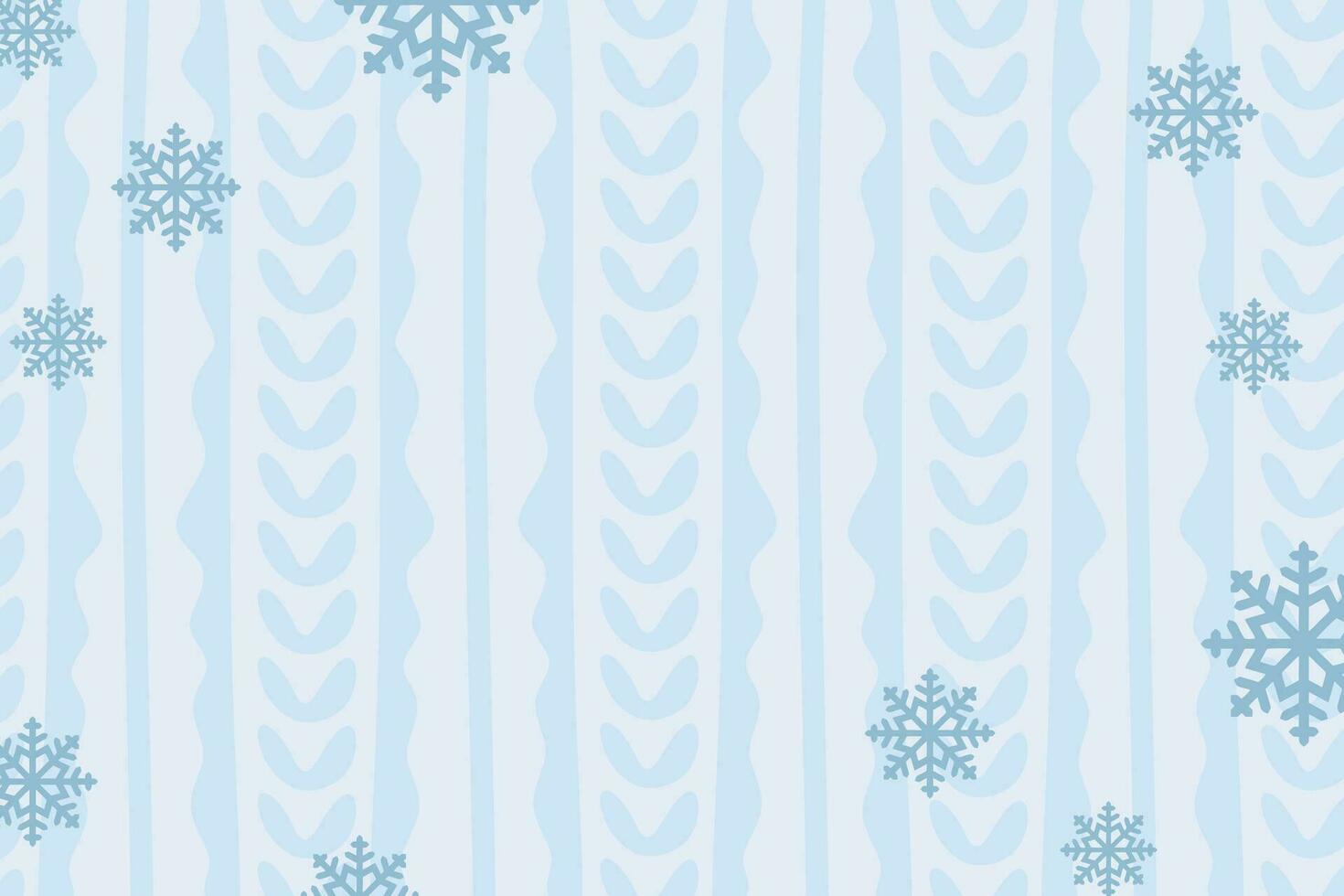 de punto antecedentes con copos de nieve y copyspace para texto. azul y blanco suéter modelo para Navidad o invierno diseño. tradicional escandinavo ornamento con sitio para texto. vector ilustración.