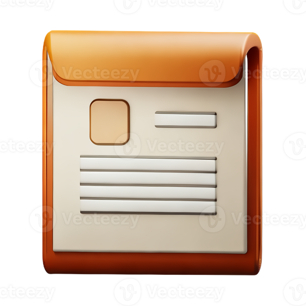 parchment 3d rendering icon illustration png