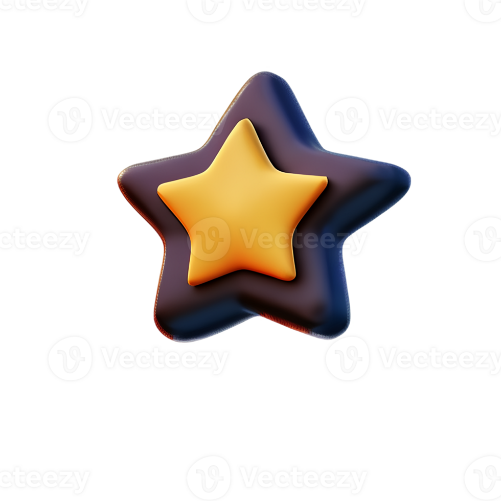 review 5 star 3d rendering icon illustration png