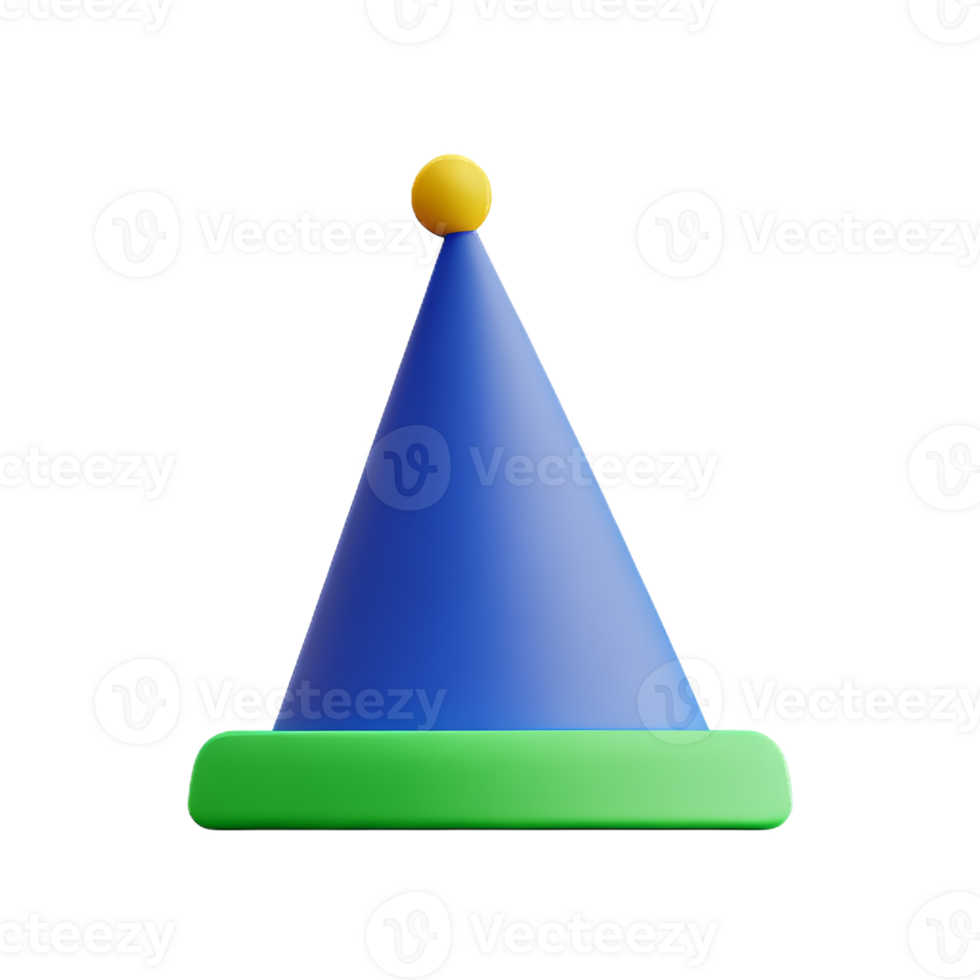 party hat 3d rendering icon illustration png