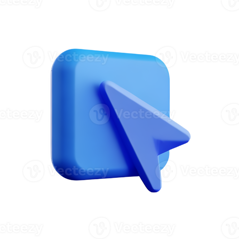 mouse cursor 3d rendering icon illustration png