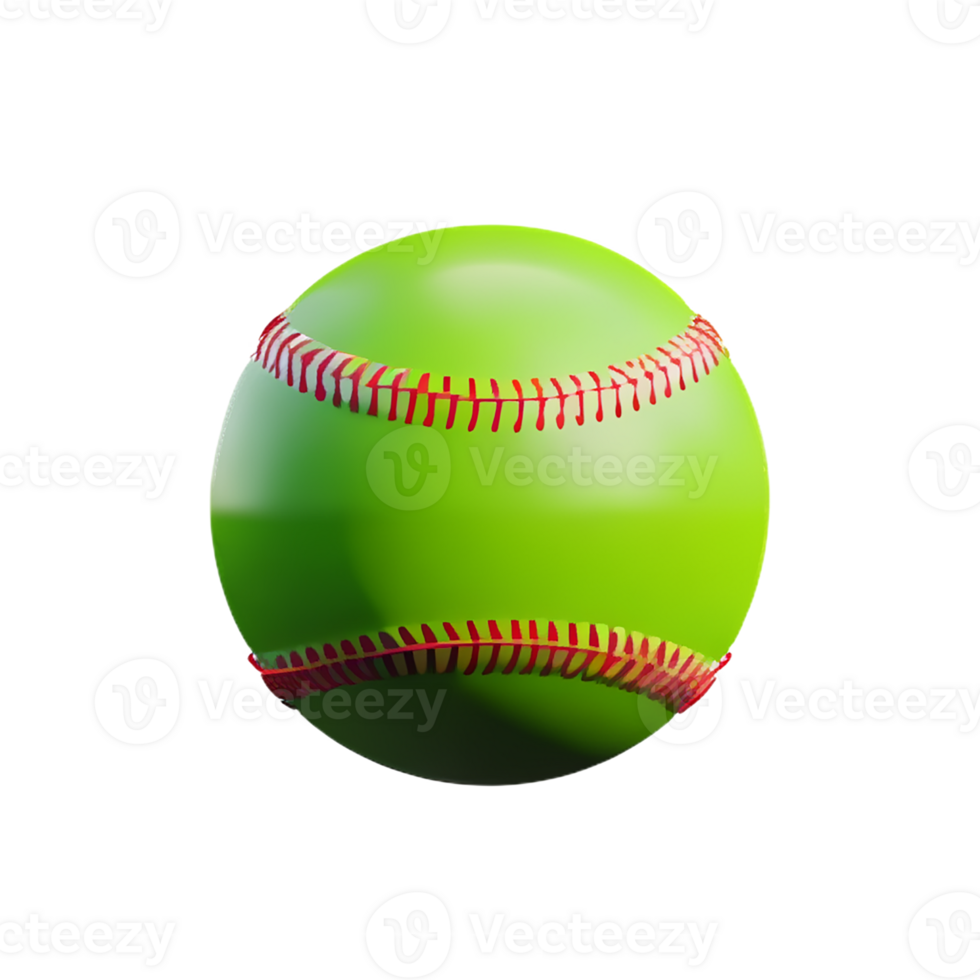 softball 3d rendering icon illustration png