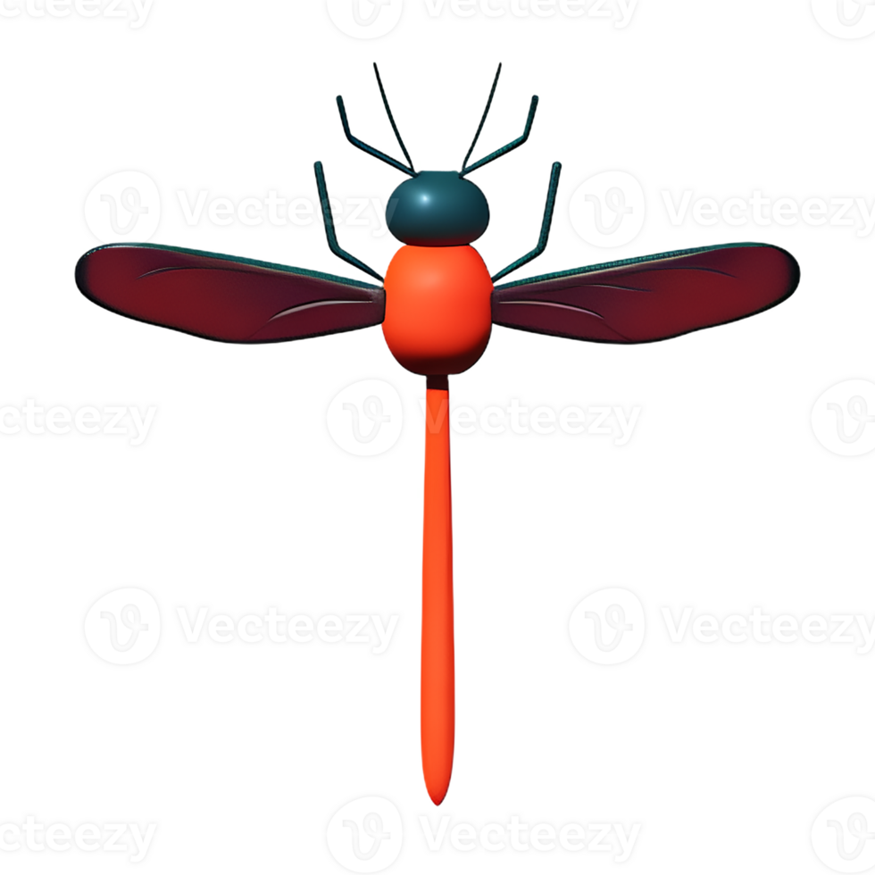 libellula 3d interpretazione icona illustrazione png