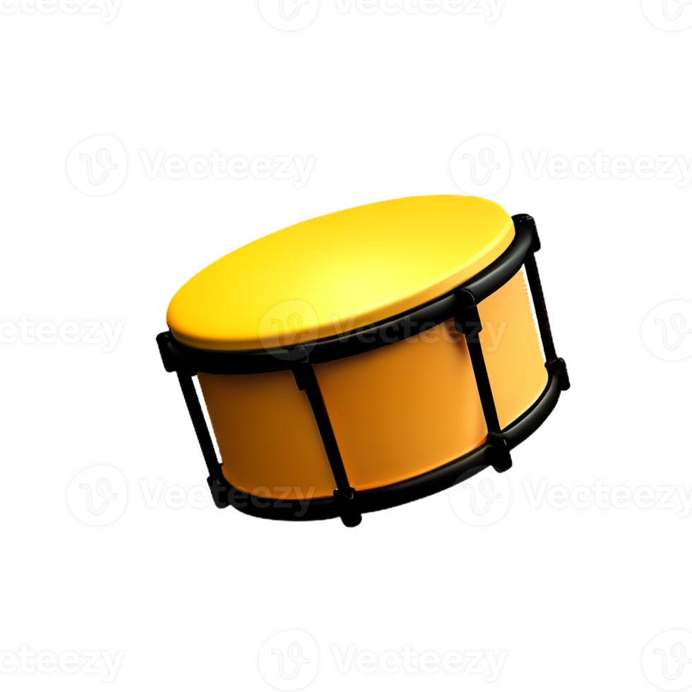 drum 3d rendering icon illustration png