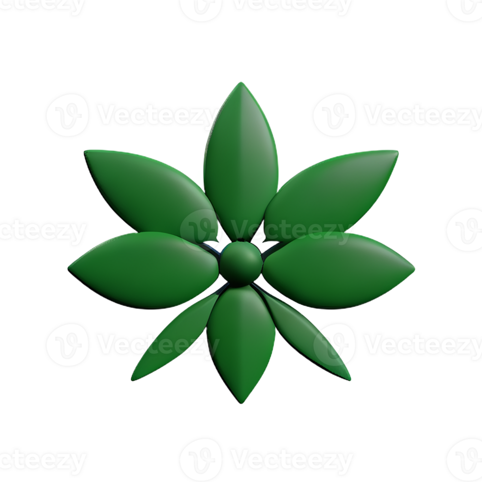 botanical 3d rendering icon illustration png