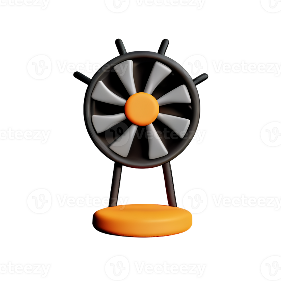 fan 3d rendering icon illustration png