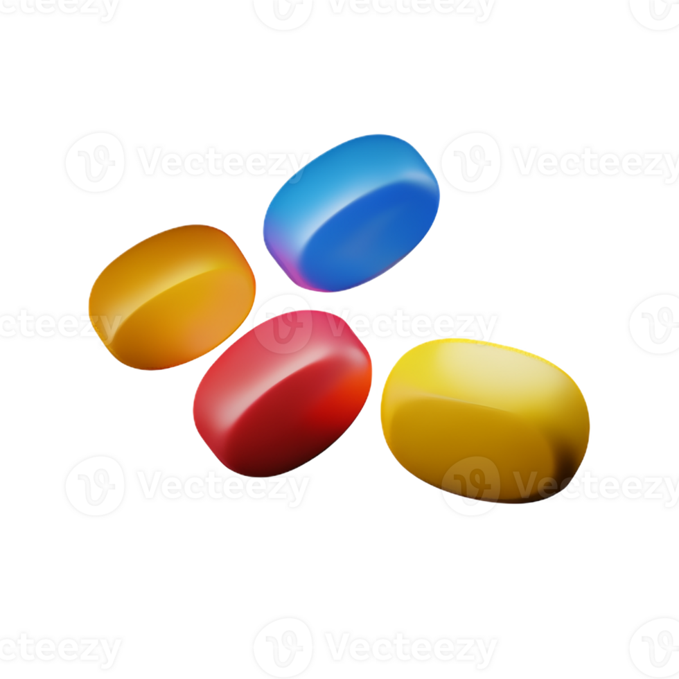 pills 3d rendering icon illustration png