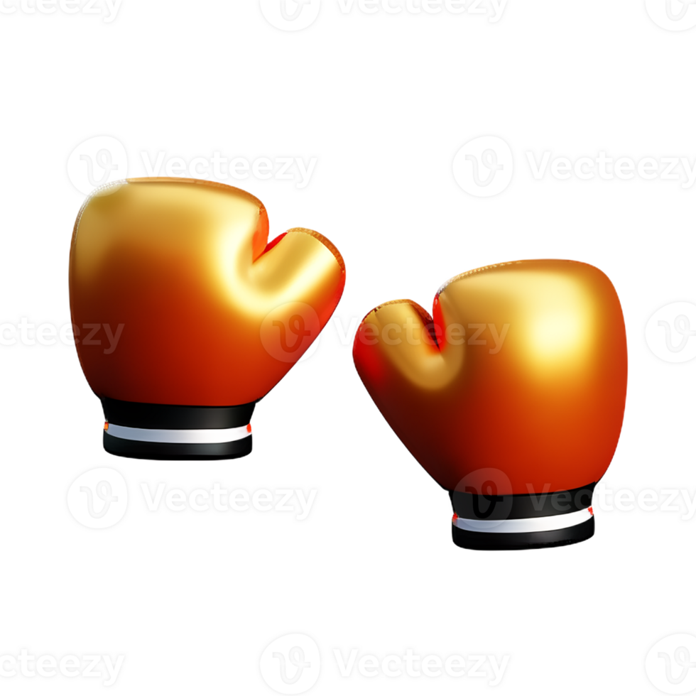 boxing gloves 3d rendering icon illustration png
