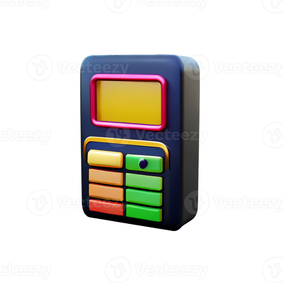 slot machine 3d rendering icon illustration png