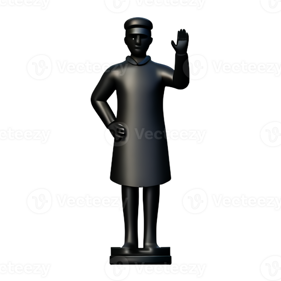 statue 3d rendering icon illustration png
