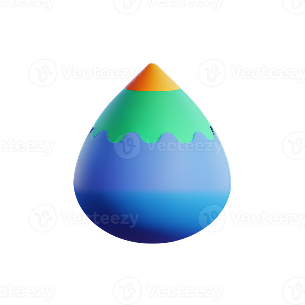 ocean waves 3d rendering icon illustration png