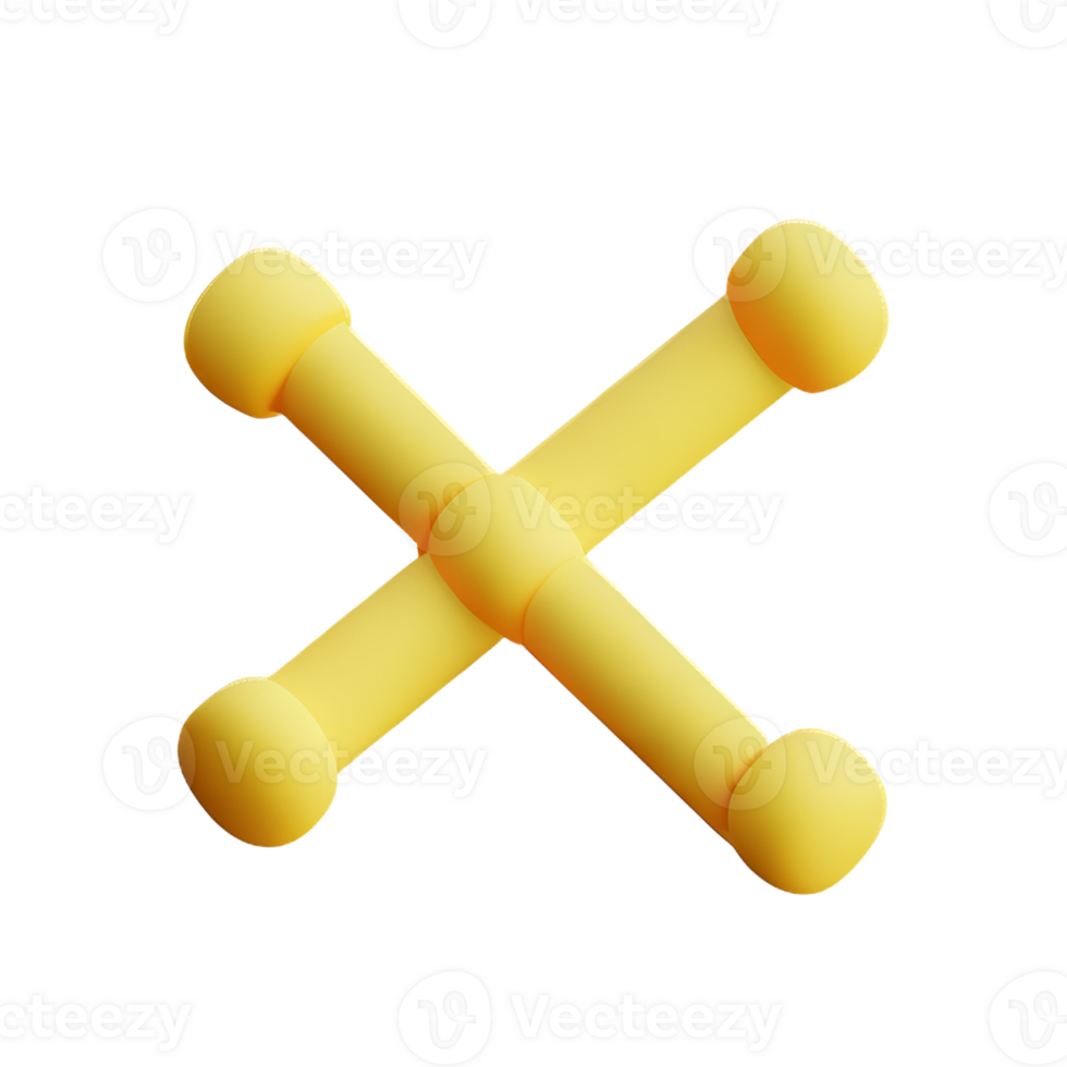 bone 3d rendering icon illustration png