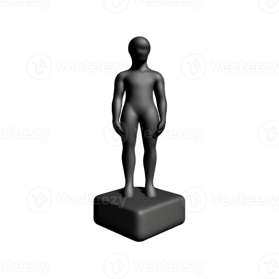 statue 3d rendering icon illustration png