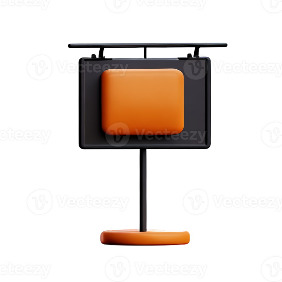 billboard 3d rendering icon illustration png