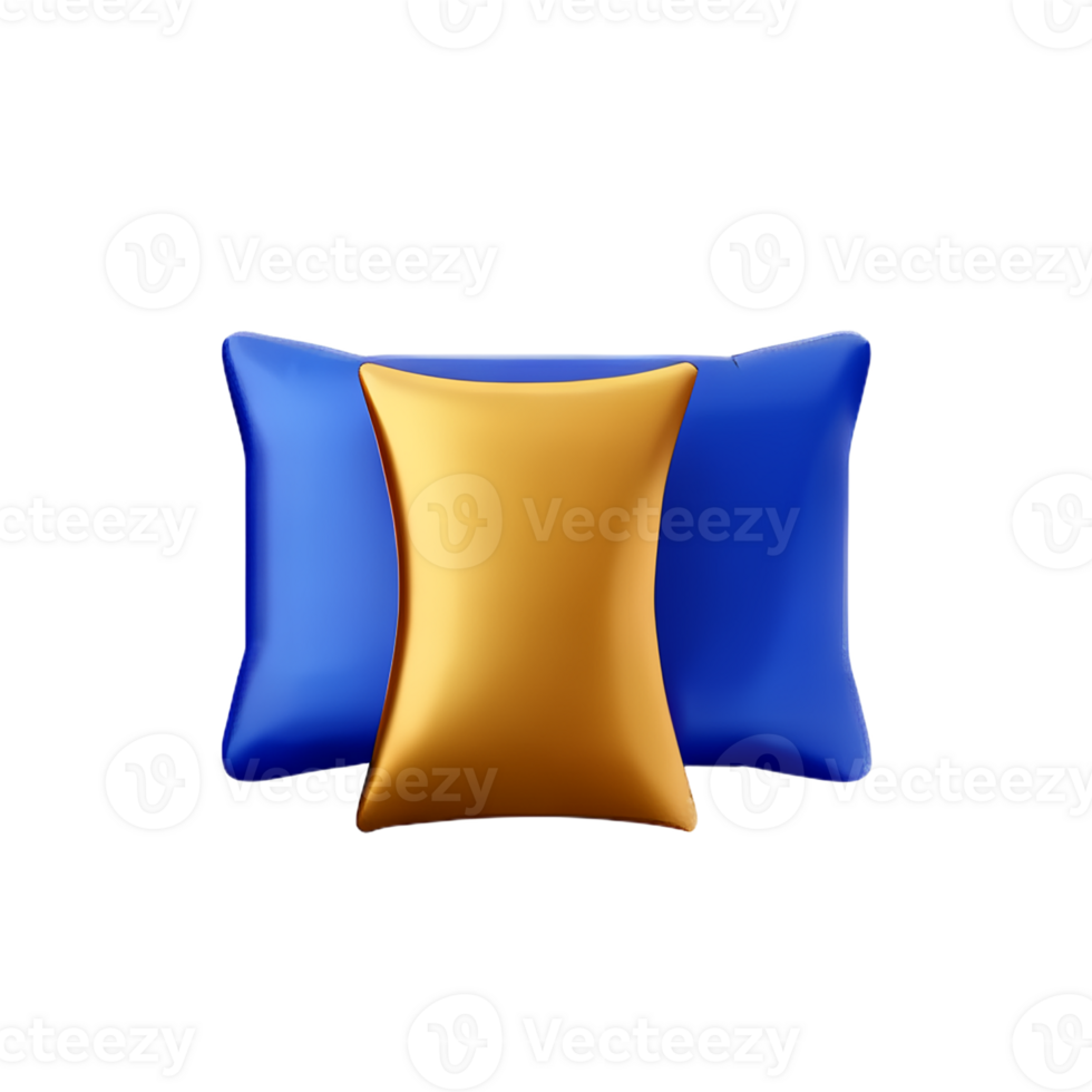 pillow 3d rendering icon illustration png
