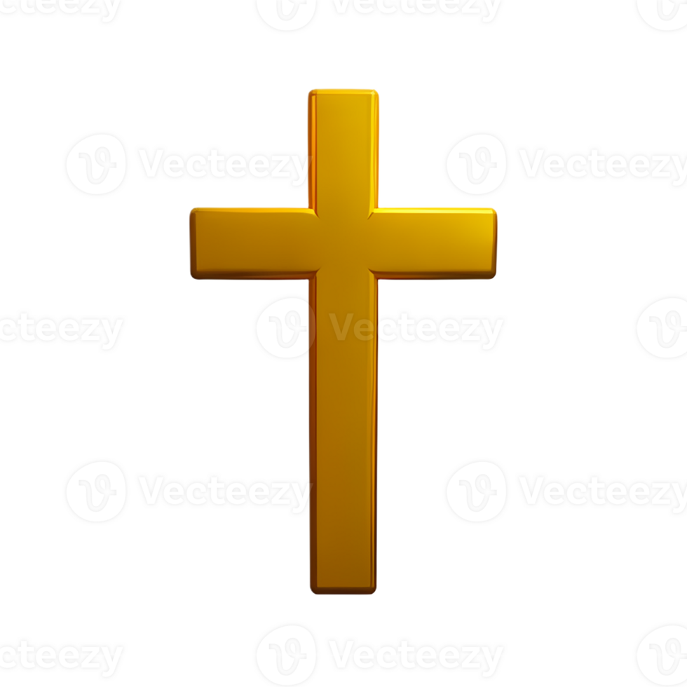christian cross 3d rendering icon illustration png