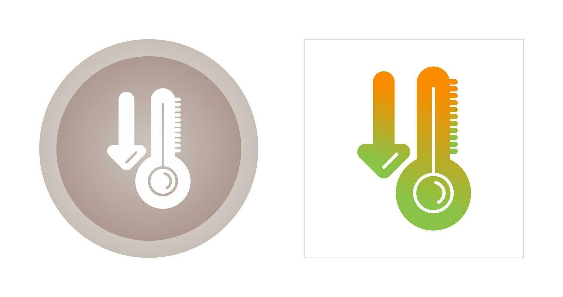 icono de vector de baja temperatura