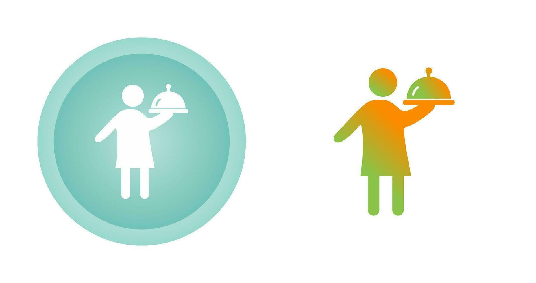Man Serving Food Vector Icon