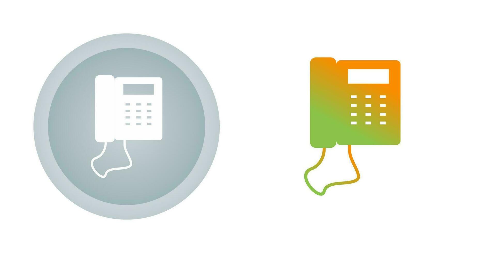 Telephone Set Vector Icon