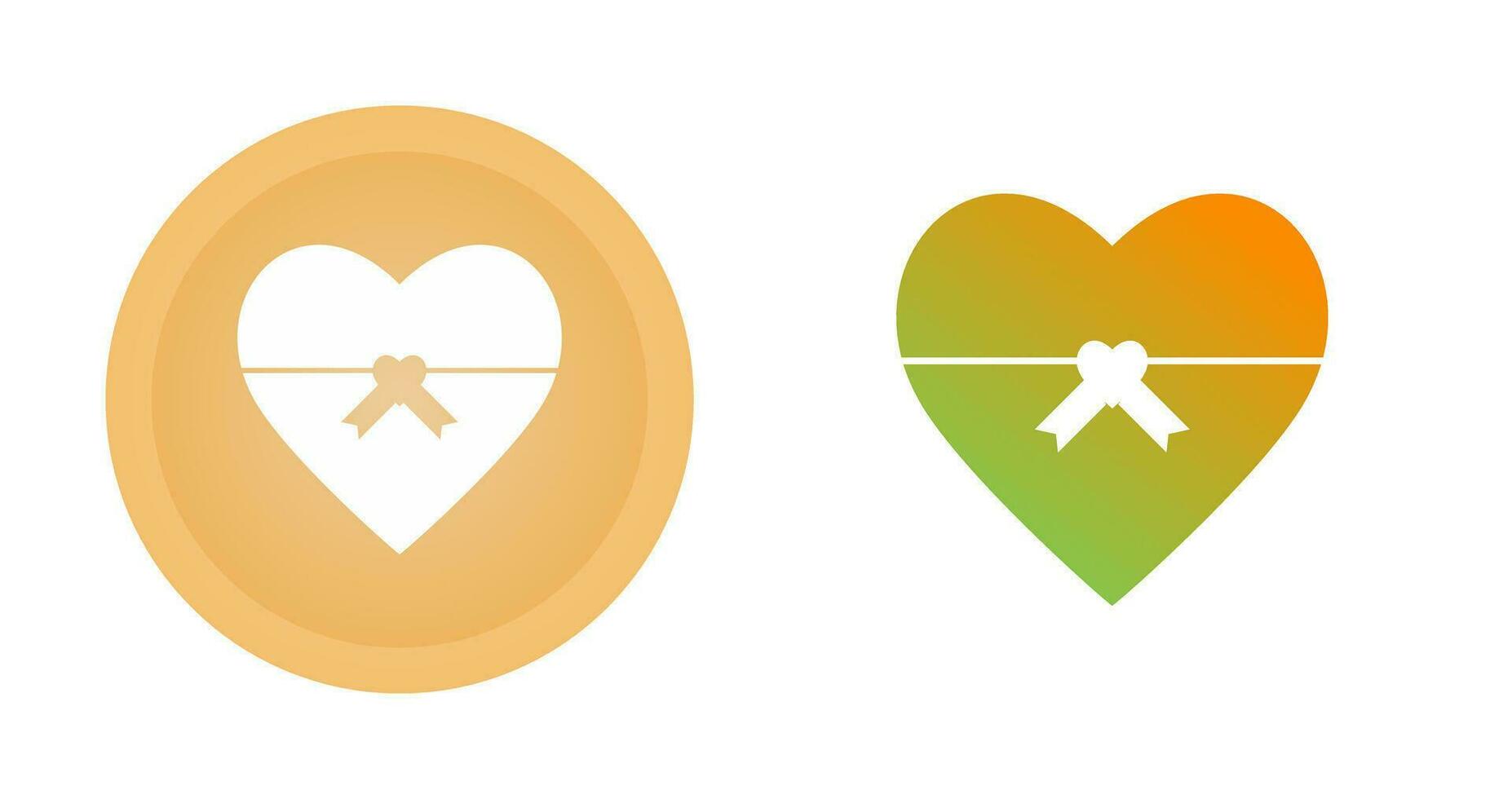 Heart shaped Gift Vector Icon