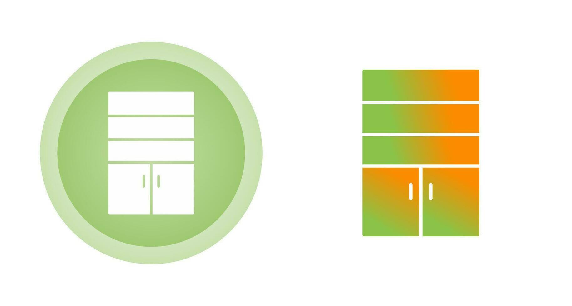 Cupboard with Shelves Vector Icon