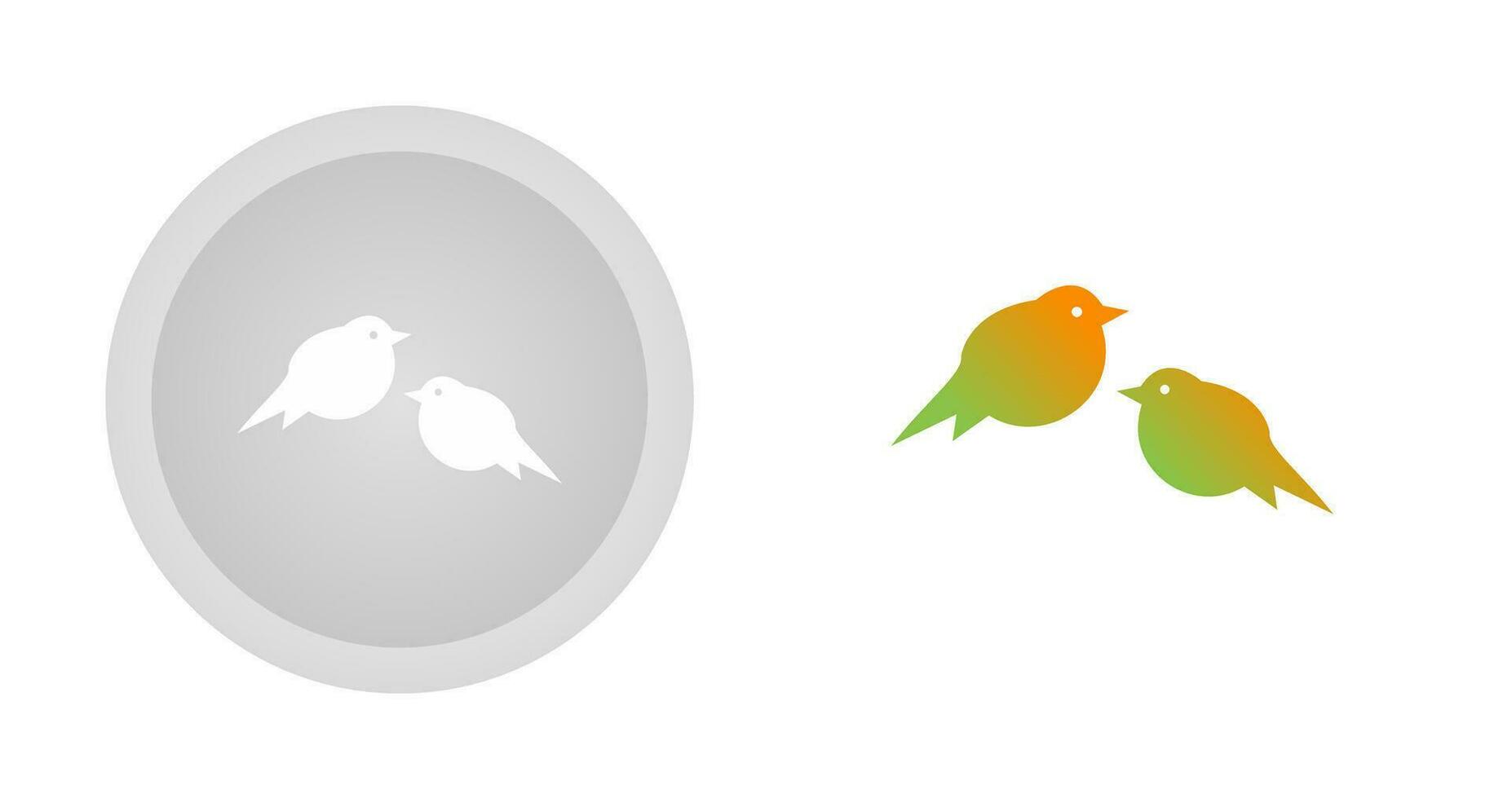 icono de vector de pájaros pequeños