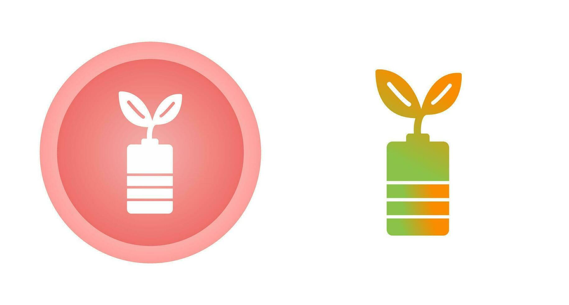 Eco friendly Battery Vector Icon