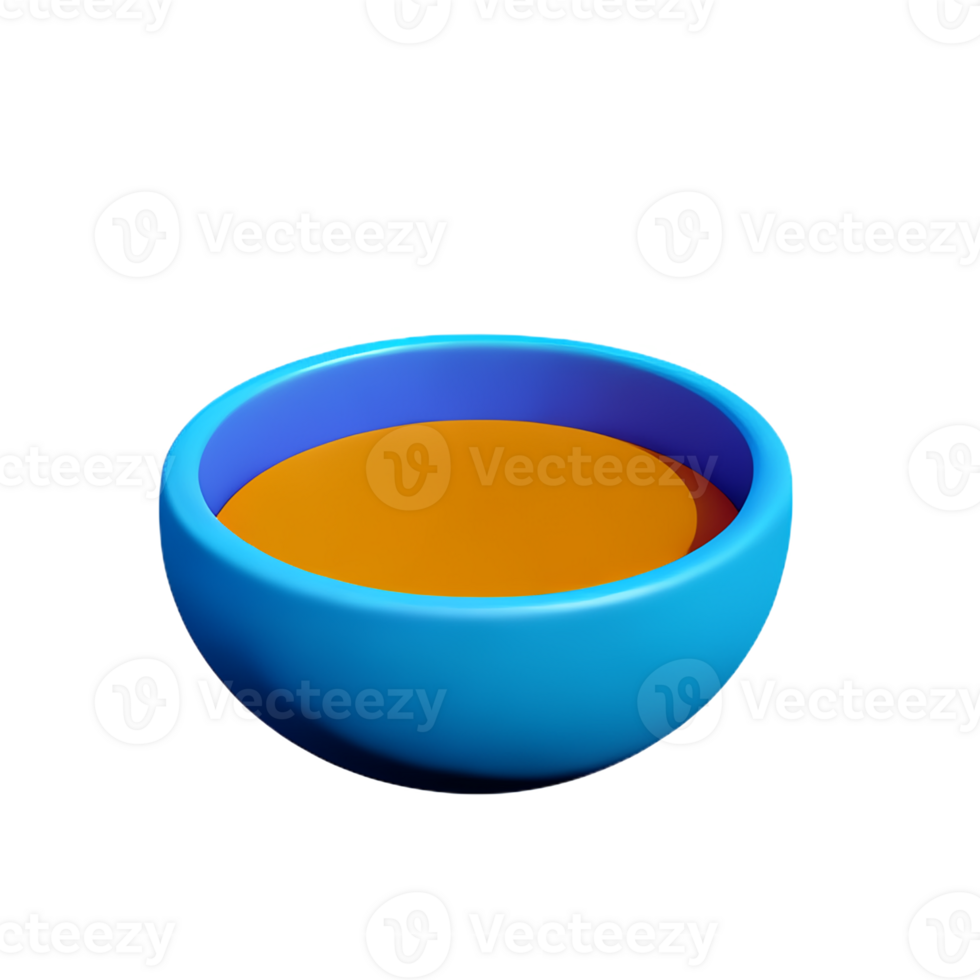 bowl 3d rendering icon illustration png