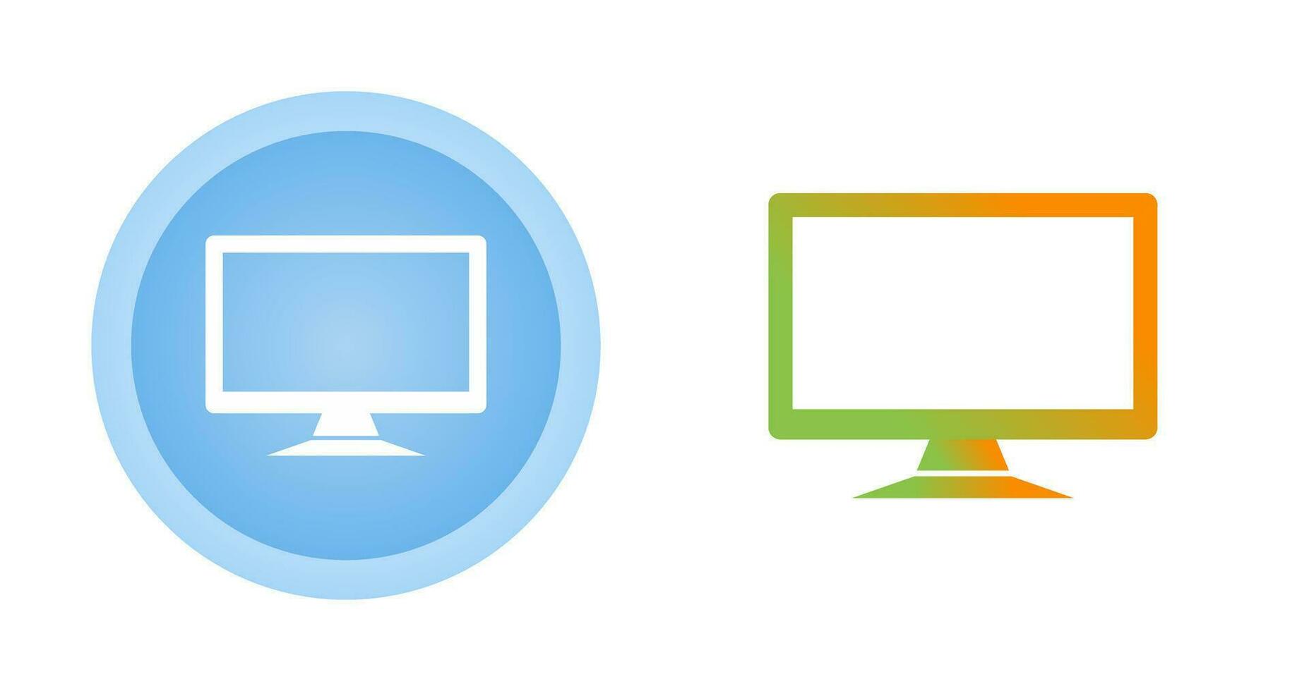 LCD Screen Vector Icon