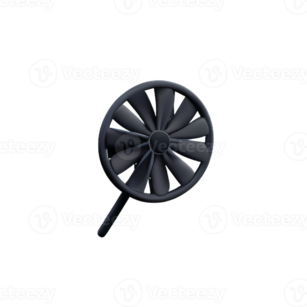 fan 3d rendering icon illustration png