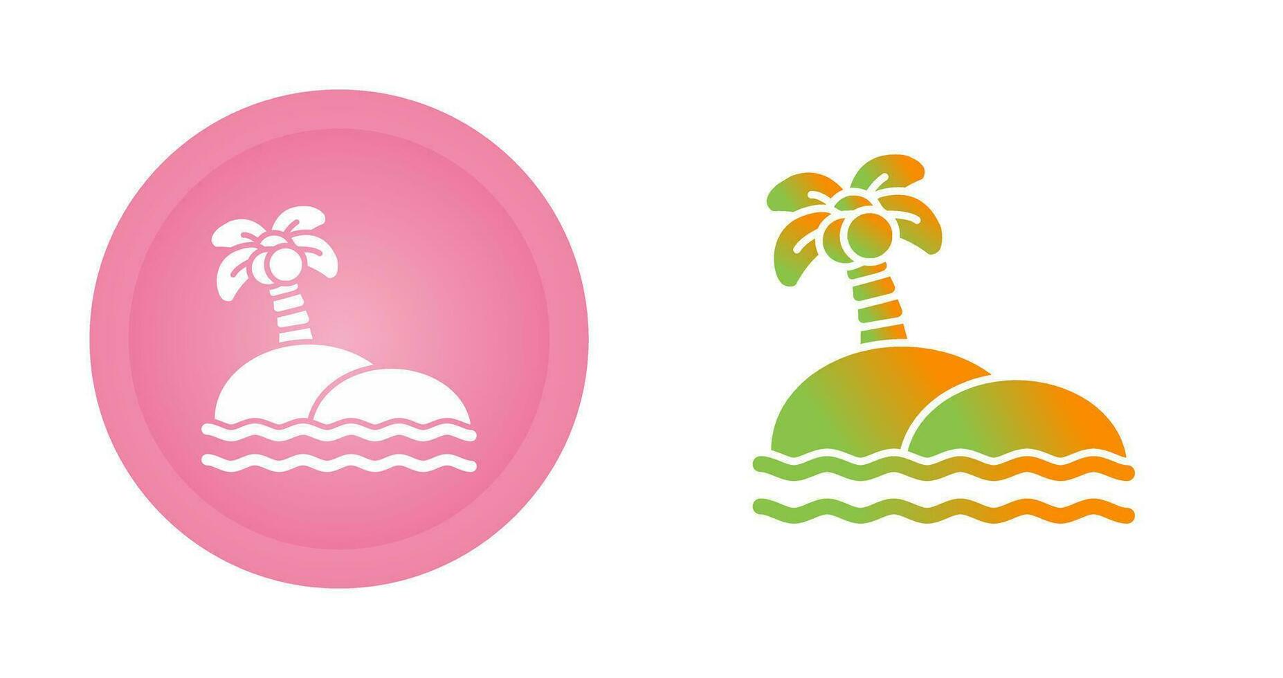 icono de vector de isla