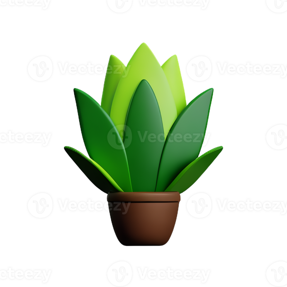 botanical 3d rendering icon illustration png
