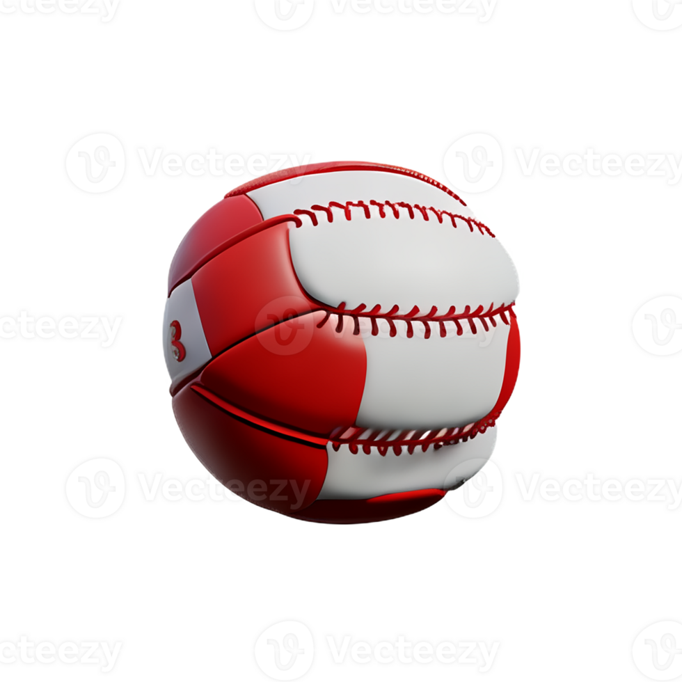 softball 3d rendering icon illustration png