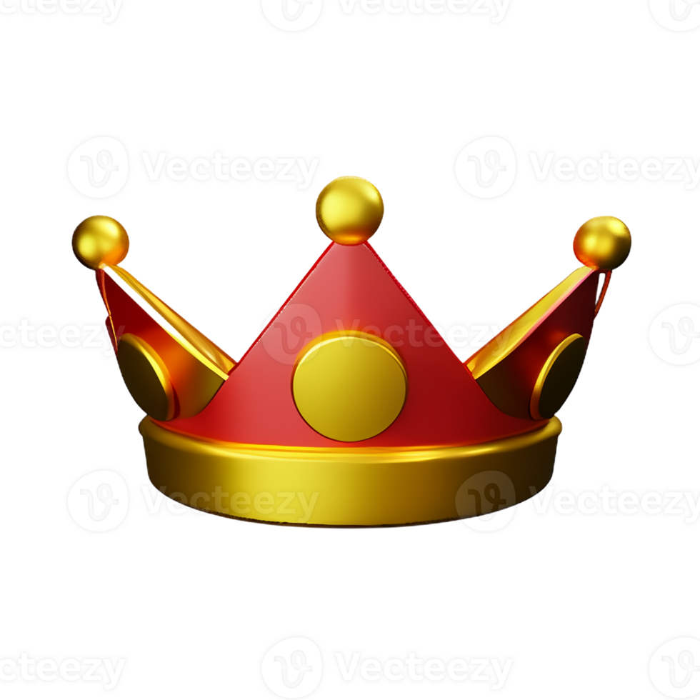 queen crown 3d rendering icon illustration png