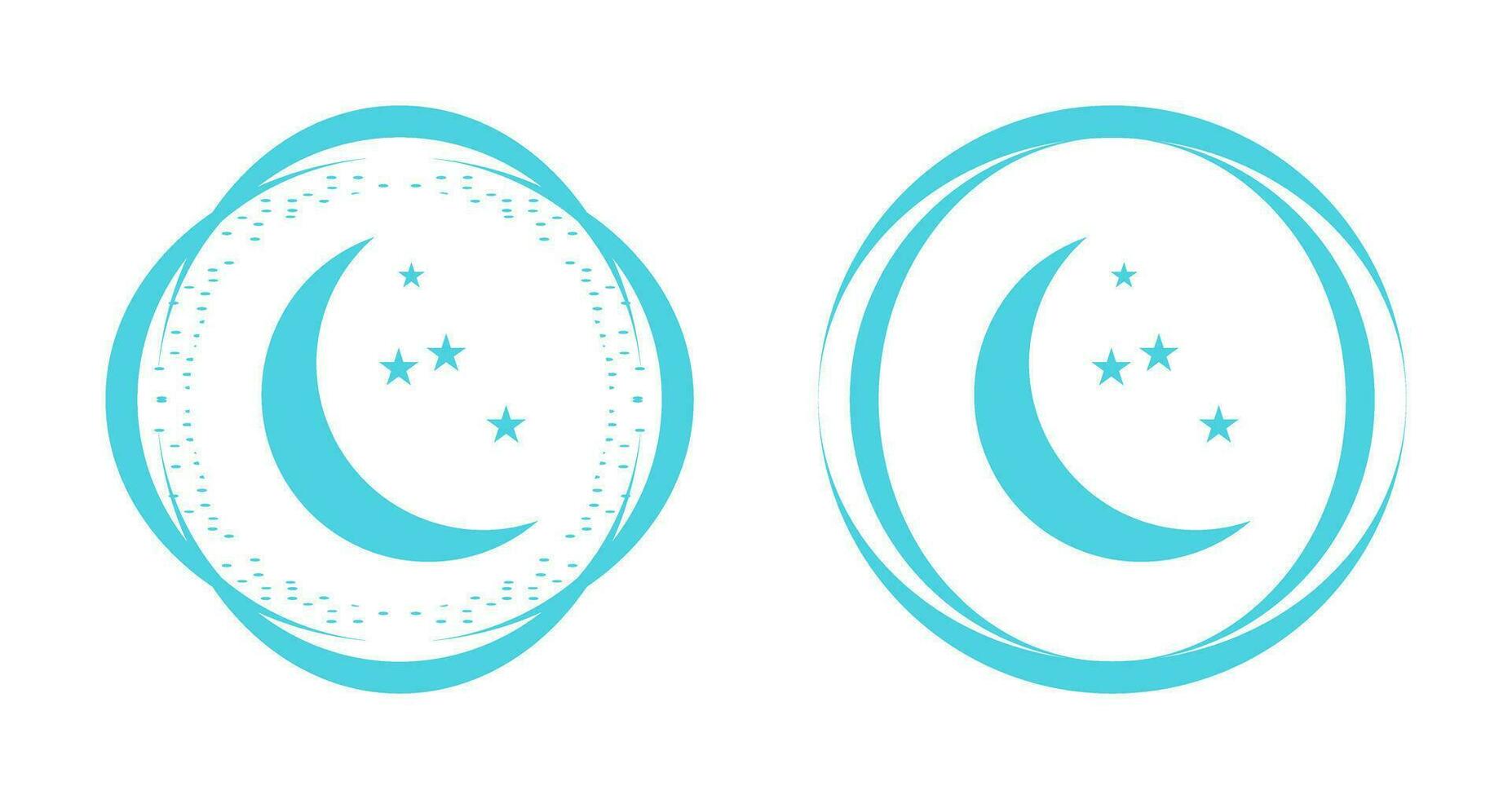 Moon and Stars Vector Icon