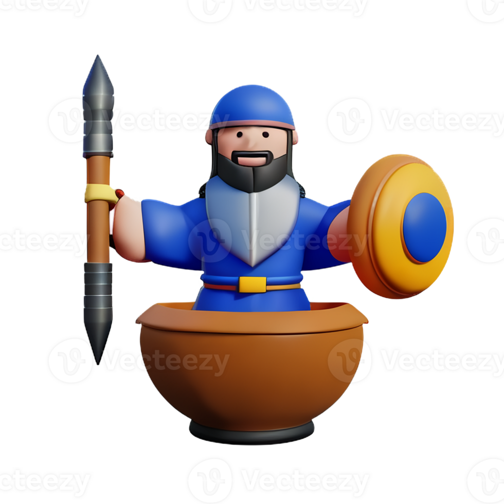 viking 3d rendering icon illustration png