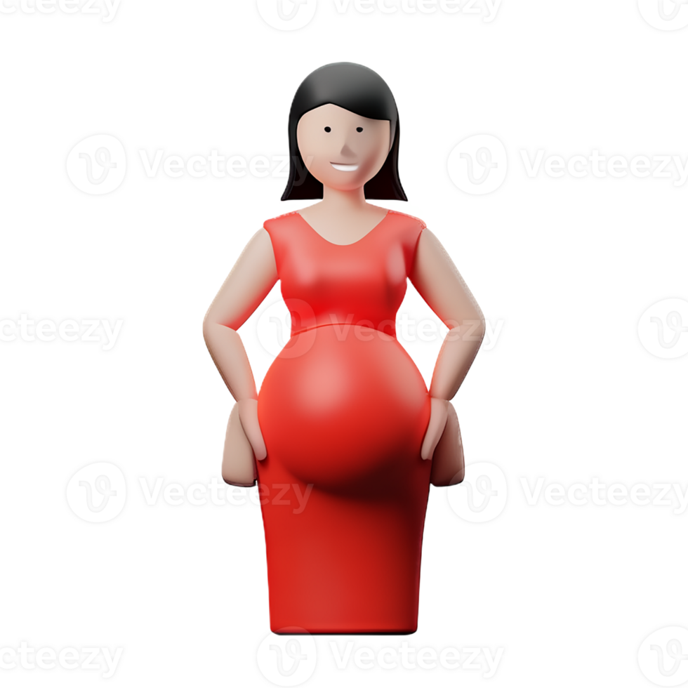 gravid 3d tolkning ikon illustration png