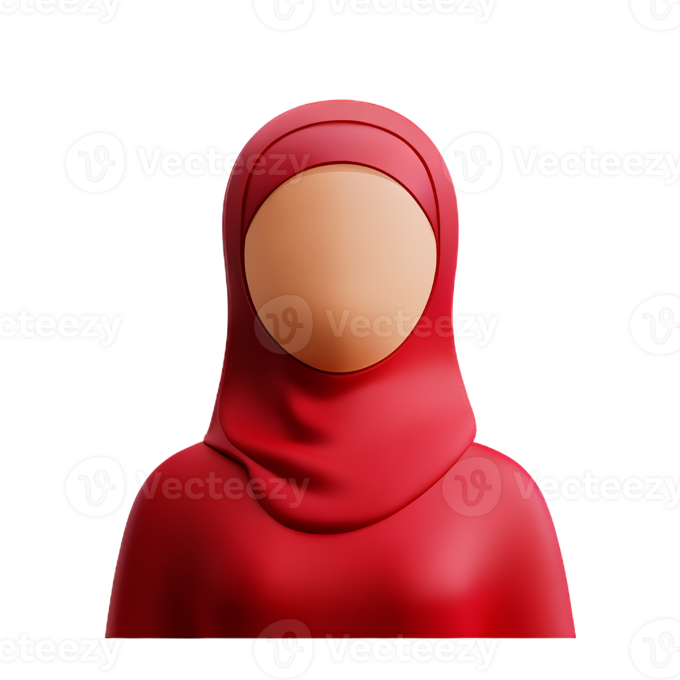 hijab 3d rendering icon illustration png
