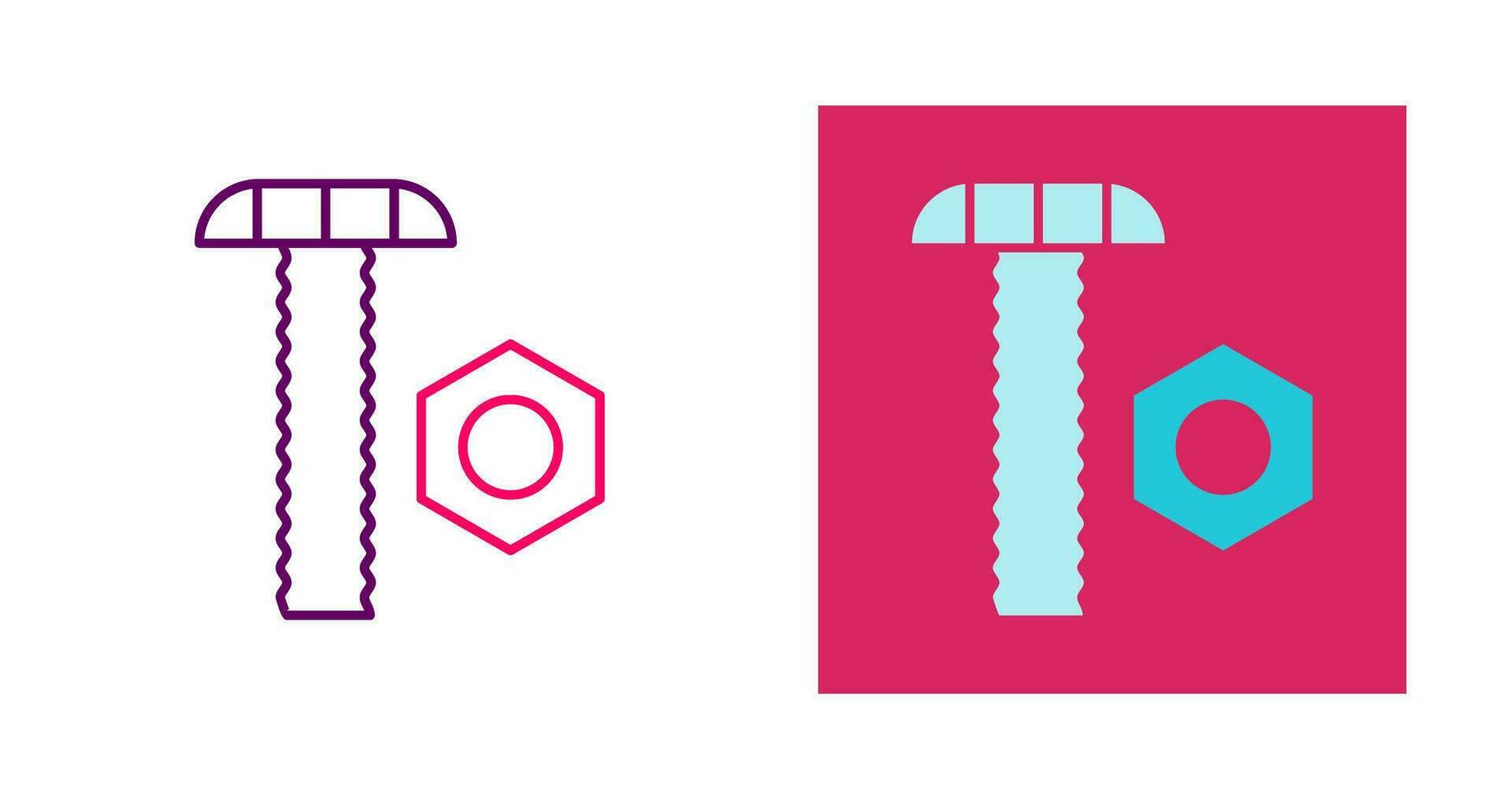 Nut and Bolt Vector Icon