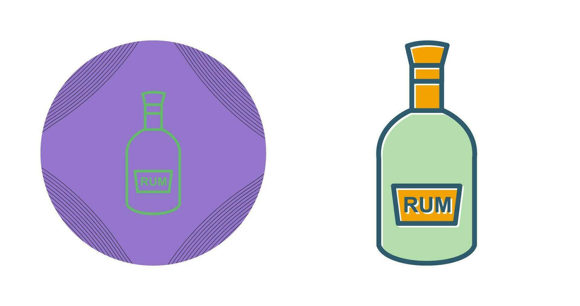 Bottle of Rum Vector Icon