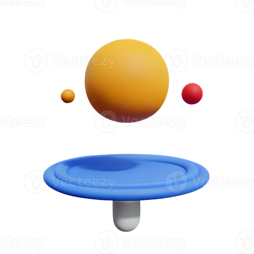 solar system 3d rendering icon illustration png